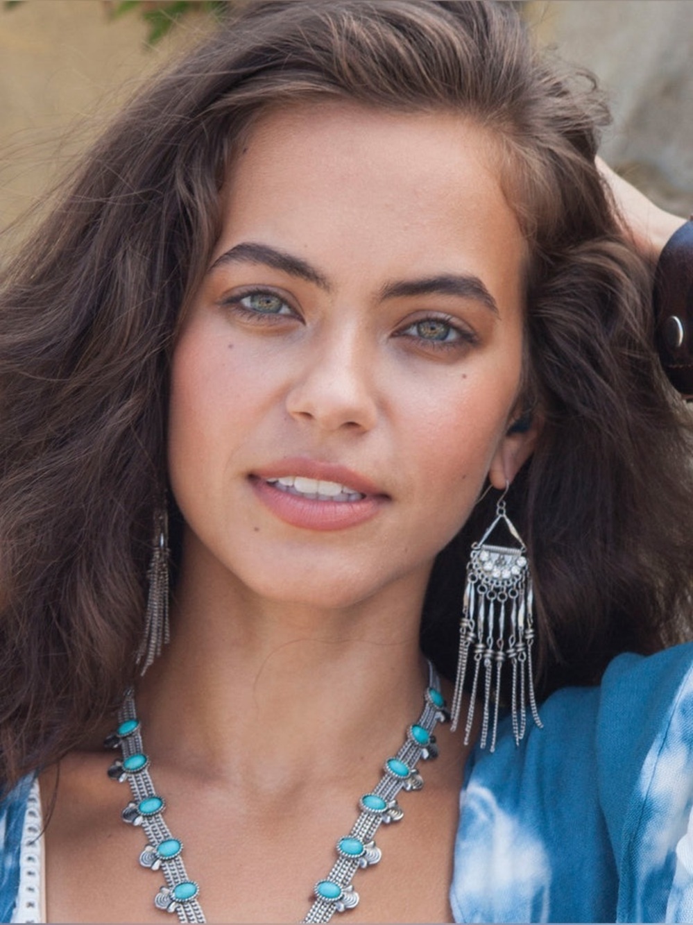 Boho Beaded Dangle Earrings "Slinky Sparkle" by Cowgirl Confetti NEW Silver Tone